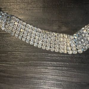 Rhinestone choker/body jewelry